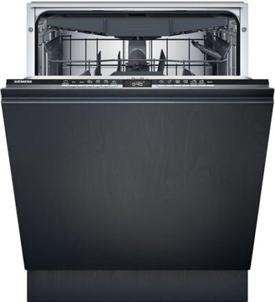 Siemens SX63EX02CE XXL-Geschirrspüler iQ300, vollintegrierte Spülmaschine mit Besteckschublade, 60 cm, HomeConnect, varioSpeed Plus, infoLight, flexKörbe, Favorit, aus Edelstahl  